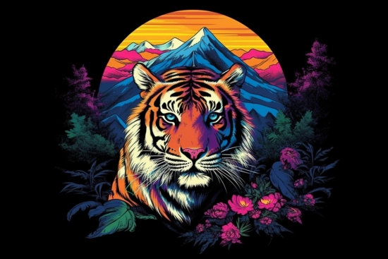 A tiger in the jungle