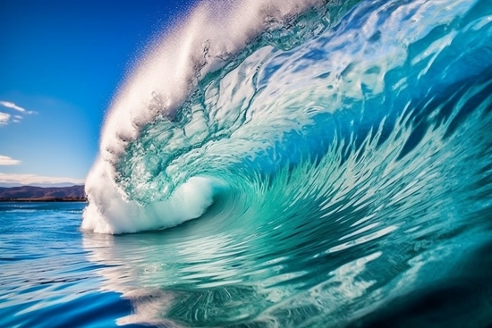 A wave in the ocean