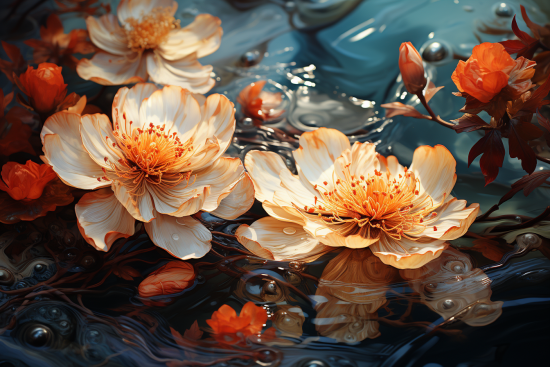 Flowers in the water