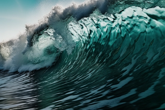 A wave in the ocean