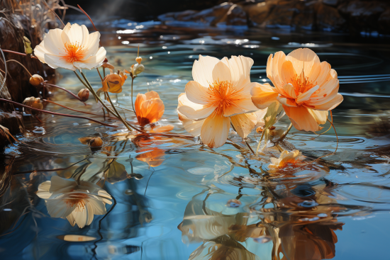 Flowers in the water