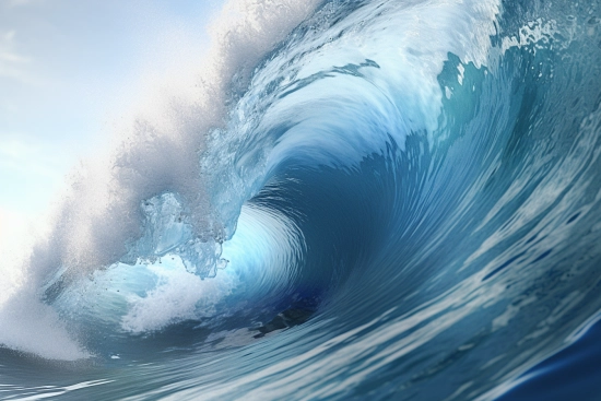 A wave in the ocean