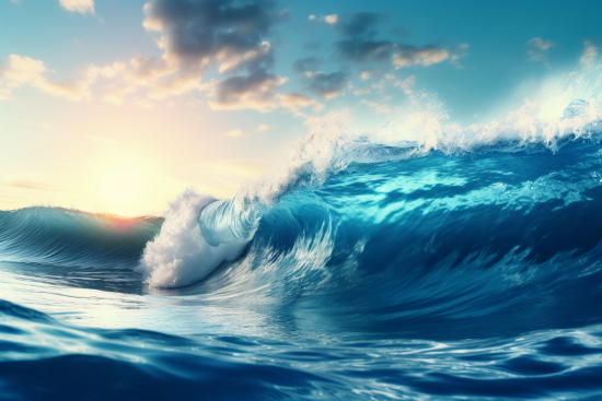 A wave in the ocean