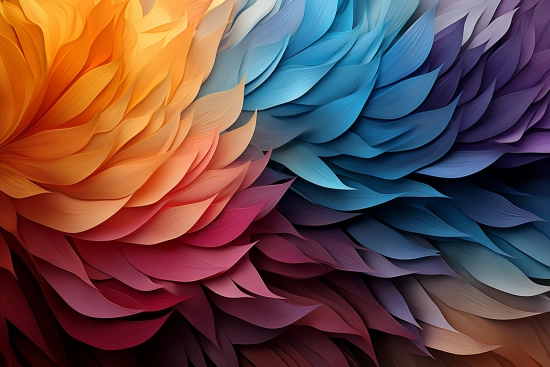 A colorful flower petals