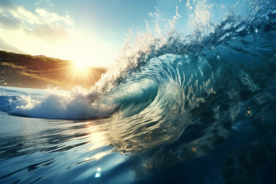 A wave in the ocean