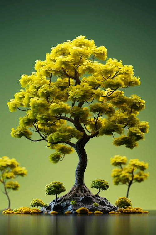 A tree with many leaves