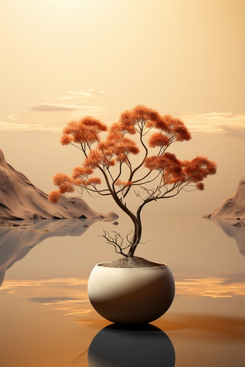 A tree in a pot