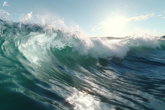 A wave in the ocean