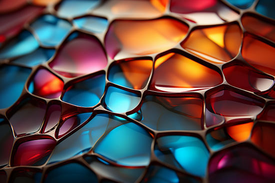 A close up of colorful bubbles