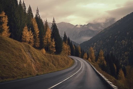 A road with trees on the side