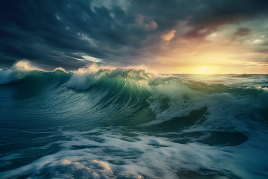 A wave in the ocean