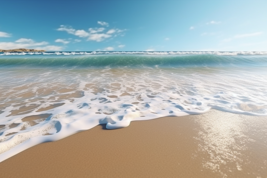 Waves crashing on a beach