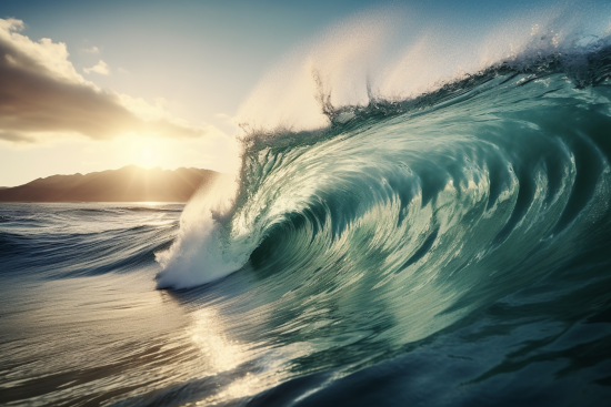 A wave in the ocean