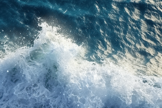Waves crashing waves in the ocean