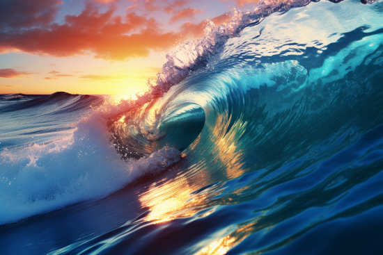A wave in the ocean