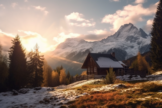 A house in the mountains