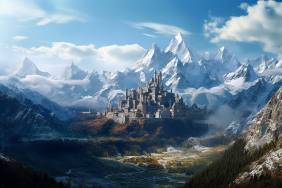 A castle in the mountains