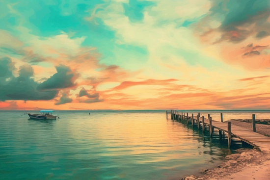 A dock on the water