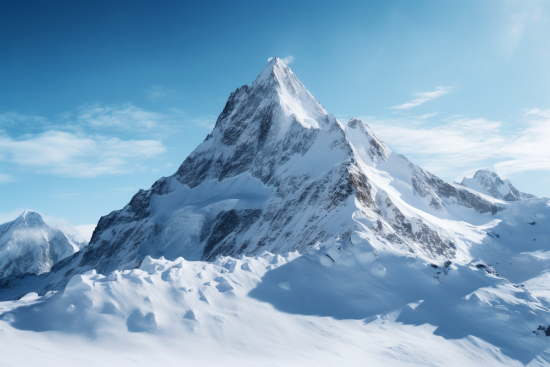 A mountain with snow on it