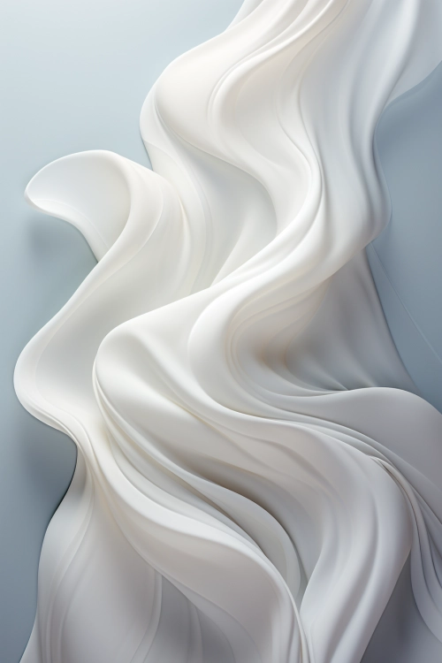 A white fabric with a wavy pattern