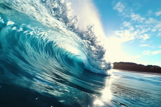 A wave in the ocean