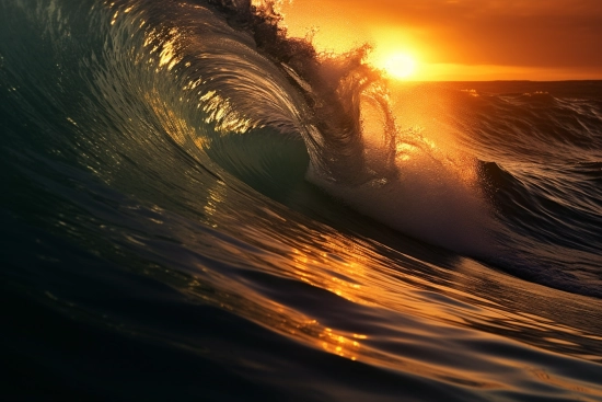 A wave in the ocean