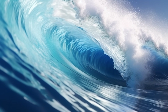 A large wave in the ocean