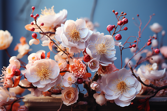 A close up of flowers