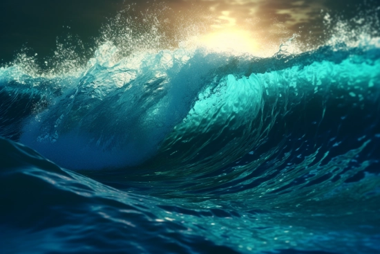 A wave in the ocean