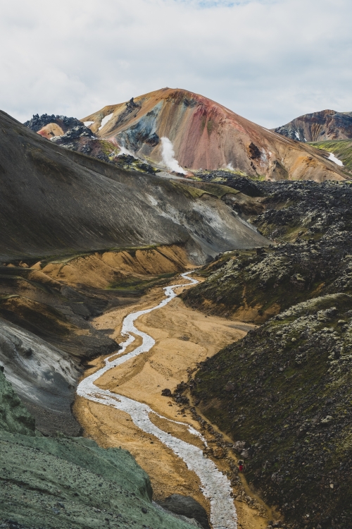 Rainbow mountains in Iceland